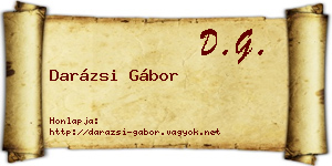 Darázsi Gábor névjegykártya